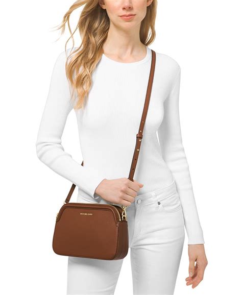 michael kors houston large double zip crossbody|More.